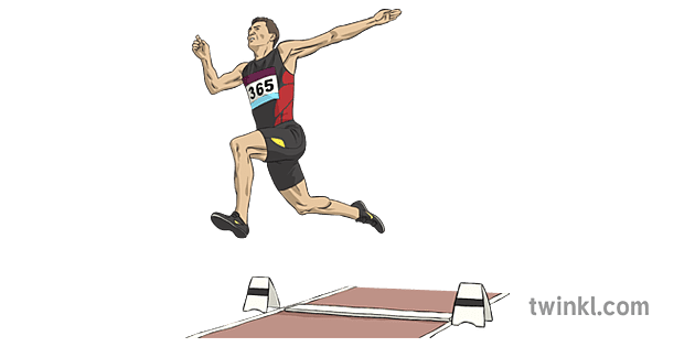 Long Jump Illustration - Twinkl