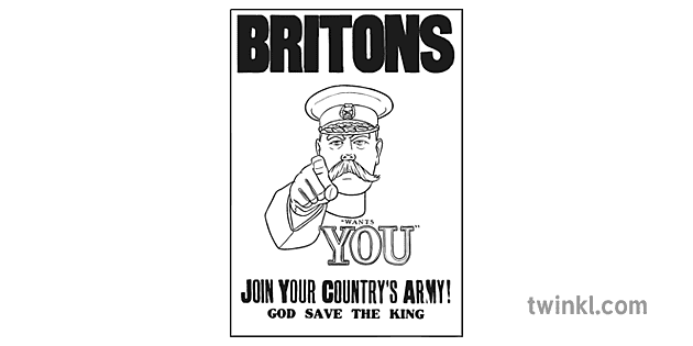 Lord Kitchener Poster Black And White 