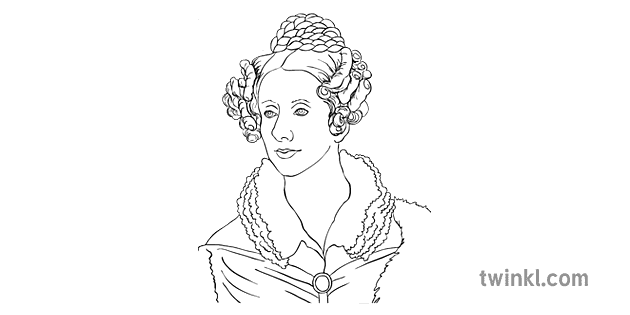 Mary Somerville Schwarz Weiß Illustration - Twinkl