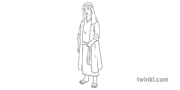 matthew disciple black and white rgb ver 1 Illustration - Twinkl