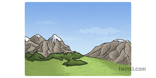 Mountain Valley Illustration - Twinkl