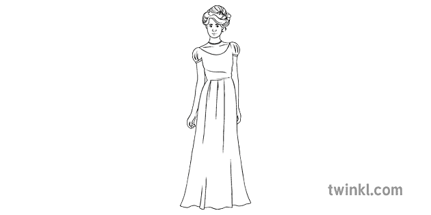 Nancy Lammeter Schwarz Wei Illustration Twinkl