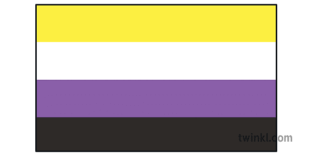 non binary pride flag ver 1 Illustration - Twinkl