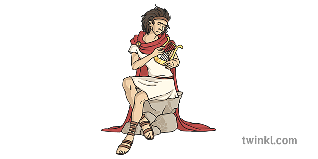 orpheus playing his lyre