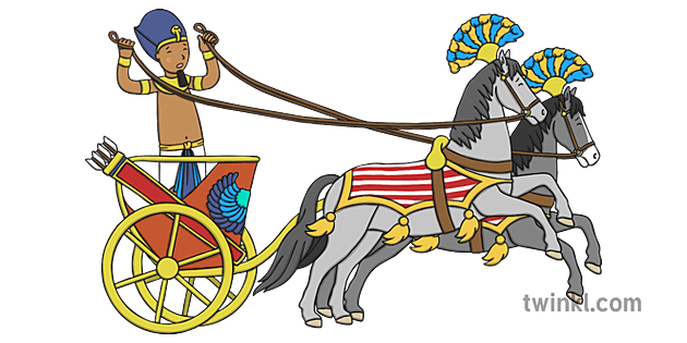 Pharaoh in War Chariot Illustration