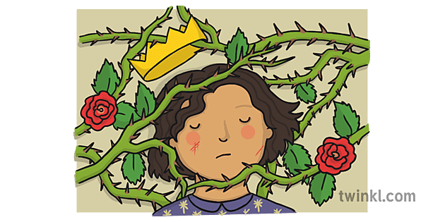 Prince Charming in Thorn Bush Illustration - Twinkl