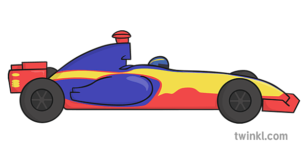 Race Car Illustration - Twinkl