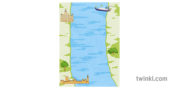 River Thames Background Illustration - Twinkl