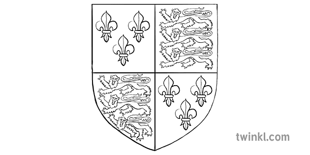 Royal Arms Of England Juoda Balta