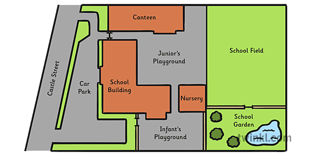School Plan Illustration - Twinkl
