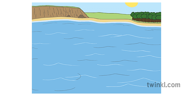 海沙灘背景色的線小美人魚eyfs Ks1 Ver 1 Illustration Twinkl
