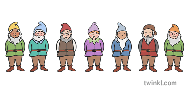 Seven Dwarves Illustration Twinkl