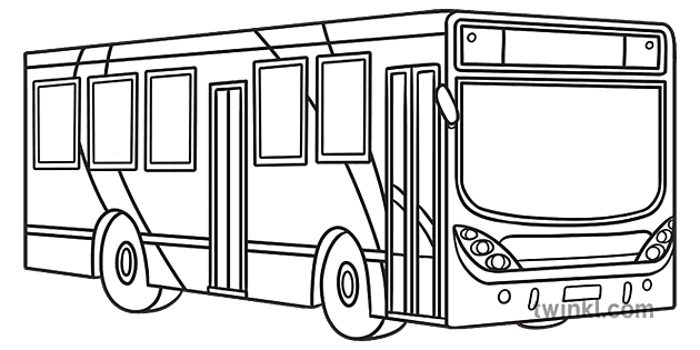 autobús de cercanías sudafricano blanco y negro rgb ver 1