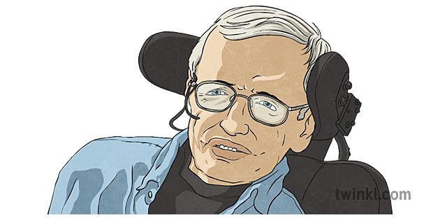 Stephen Hawking Illustration - Twinkl