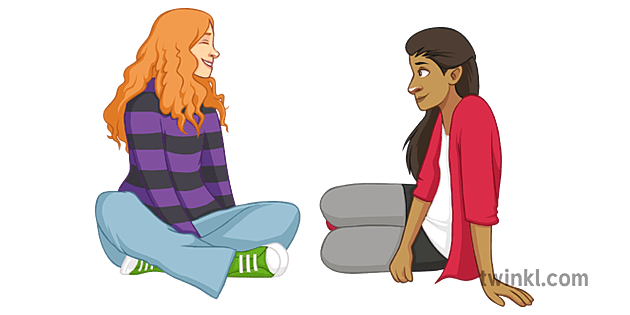 Talking to Friends Illustration - Twinkl