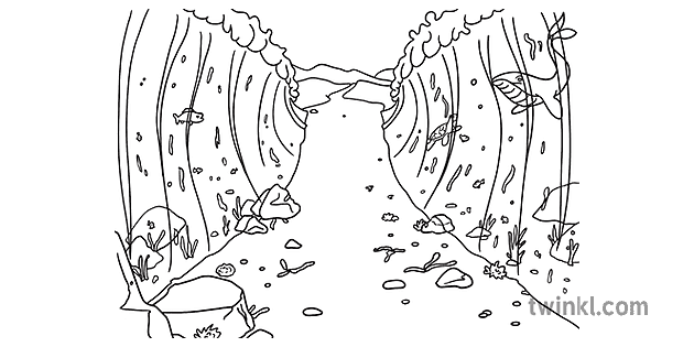 分開的紅色海背景黑色和白色rgb版本1 2 Illustration Twinkl