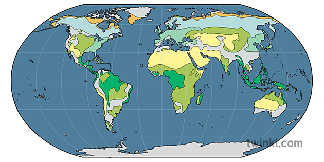 The Six Major World Biomes Ver 1 Illustration - Twinkl