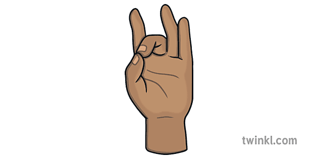 Thumb To Middle Finger Illustration - Twinkl