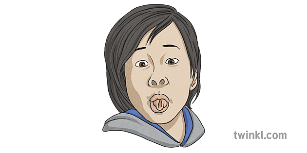 Tongue Roll Illustration - Twinkl