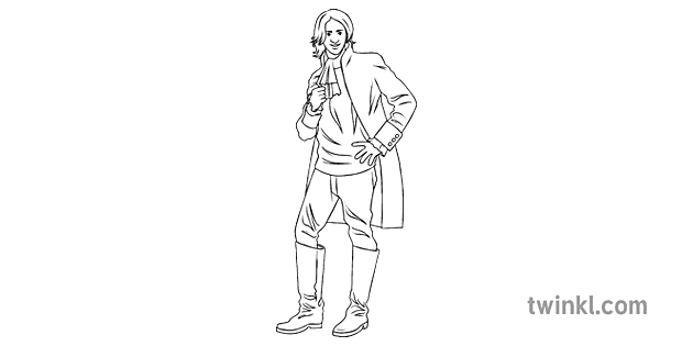 Tybalt Black And White Illustration Twinkl Tybalt Black And White