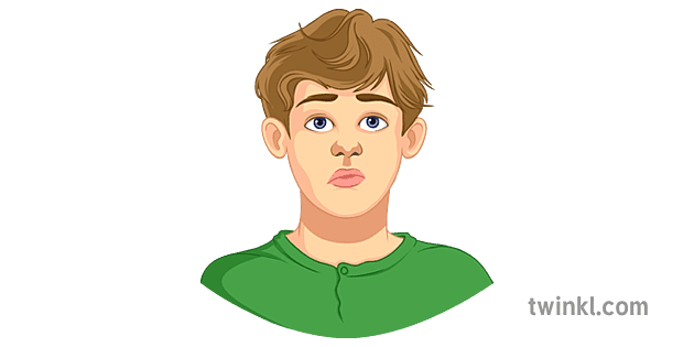 Unsure Boy Illustration - Twinkl