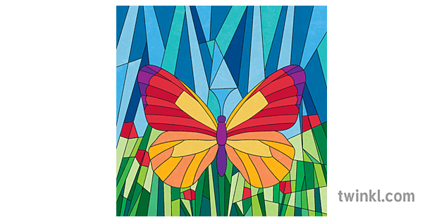plantilla mariposa colores cálidos y fríos ver 1 - Twinkl