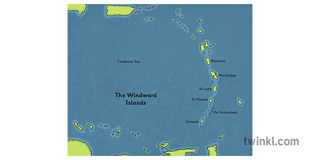 Windward Islands Map 