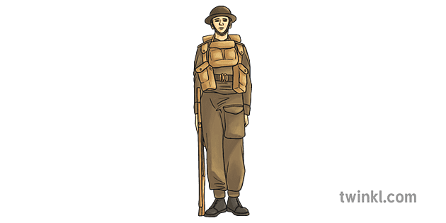 Ww2 Soldier Illustration - Twinkl