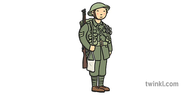 Wwi Soldier Illustration - Twinkl