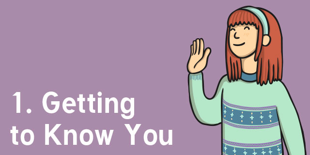 getting to know you clipart