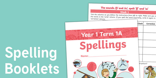 year 1 spelling homework booklet