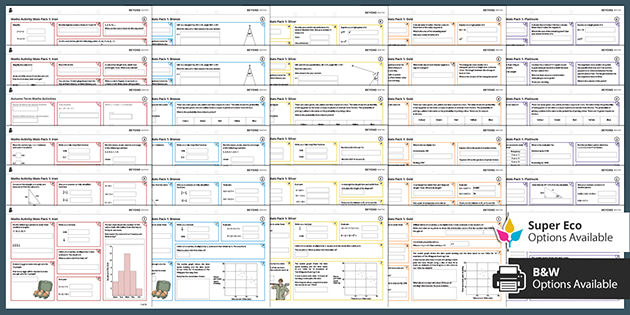 maths activity mats pack 1 ks3 maths beyond secondary