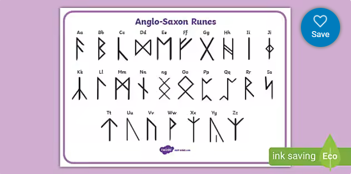 Anglo-Saxon Runes Word Mat