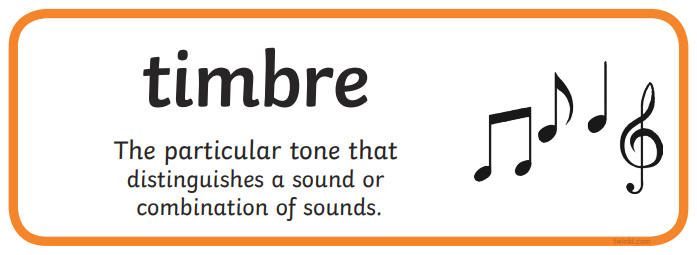 timbre of the instruments