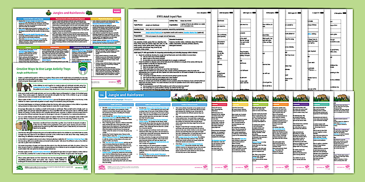 EYFS Reception Jungle and Rainforest Bumper Planning Pack