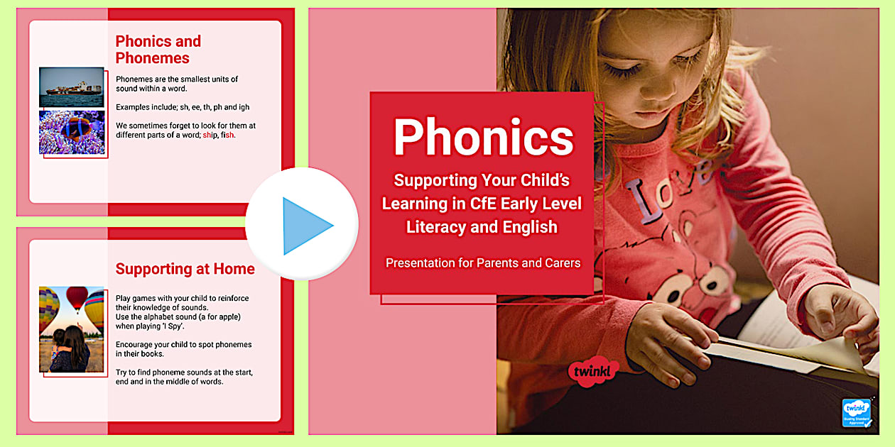 Supporting Your Child's Learning in CfE Early Level Literacy and English: