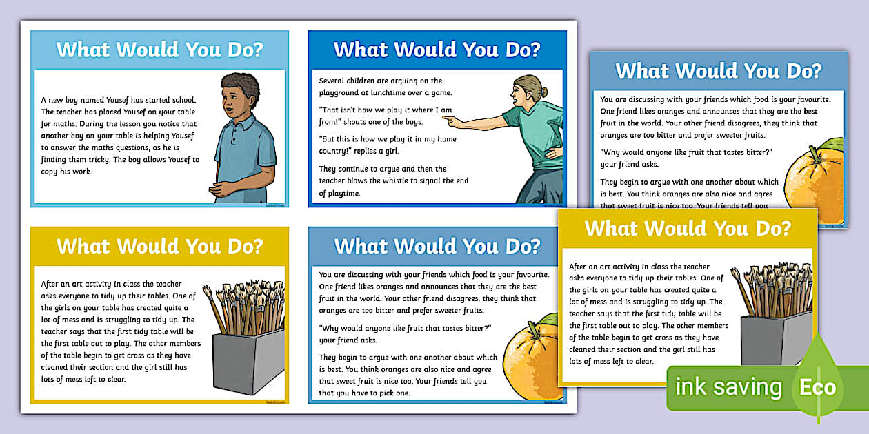 Year 3 - Lesson 4 - Working With Others Scenario Cards
