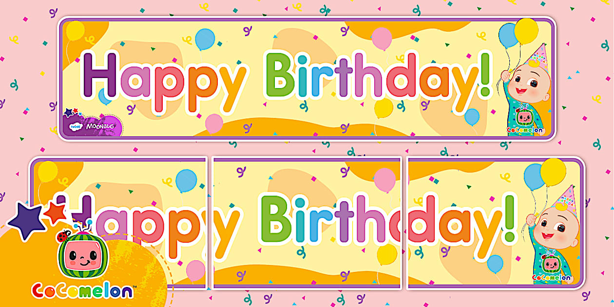 FREE! - CoComelon Birthday Banner | Printables | Twinkl USA