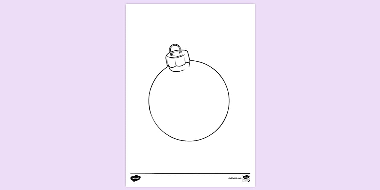Bauble Colouring In Christmas Bauble Colouring | Colouring Sheets