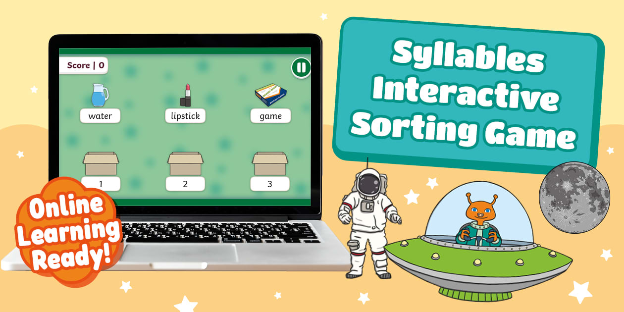 Interactive Syllable Sorting Game | F-2 | Teacher-Made