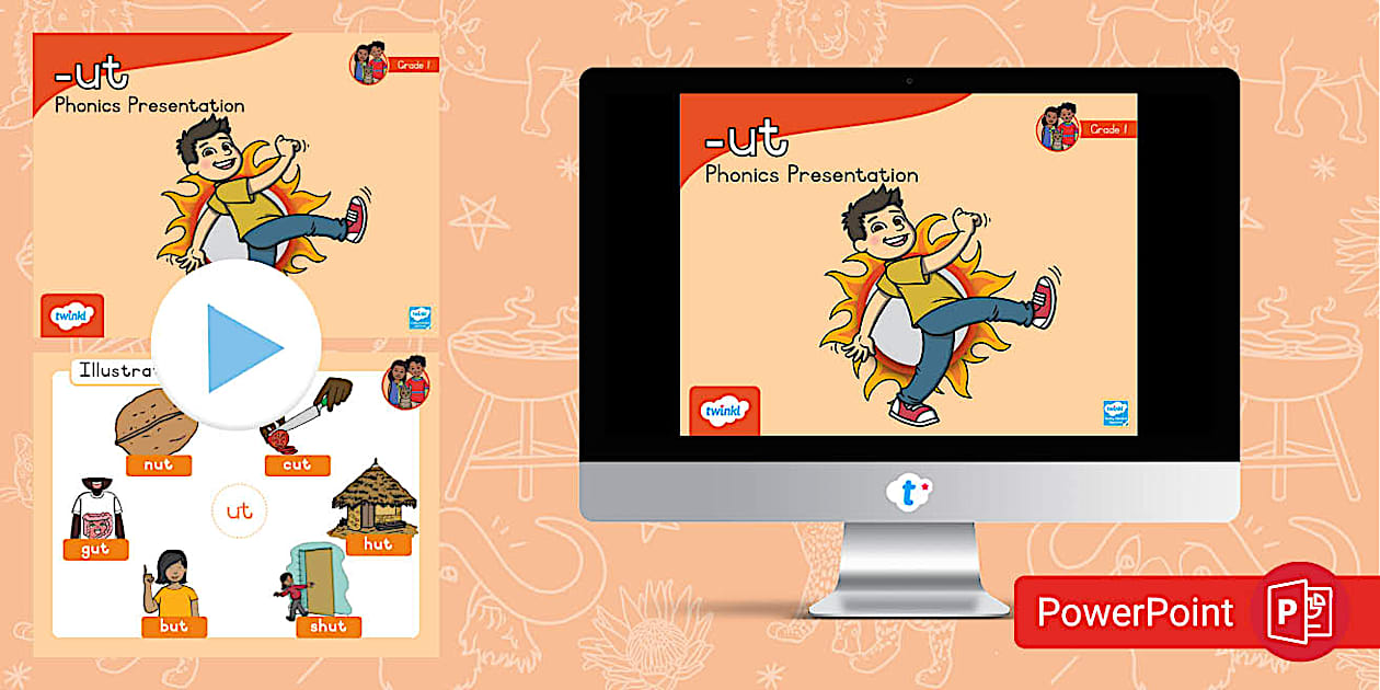Grade 1 Phonics: ut: PowerPoint Presentation (Teacher Made)