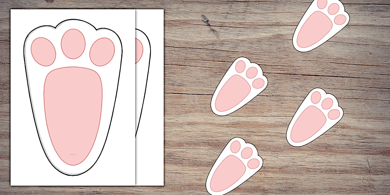 Printable Easter Bunny Feet Twinkl Party (TeacherMade)