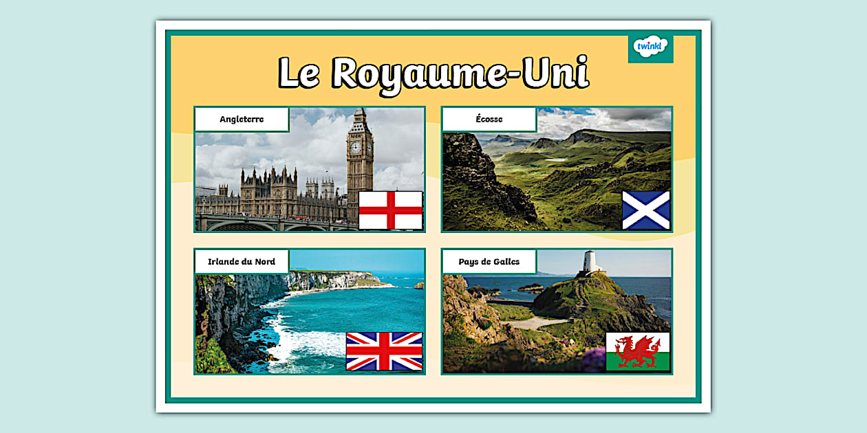 Un Royaume Affiche : Le Royaume-Uni (teacher made) - Twinkl