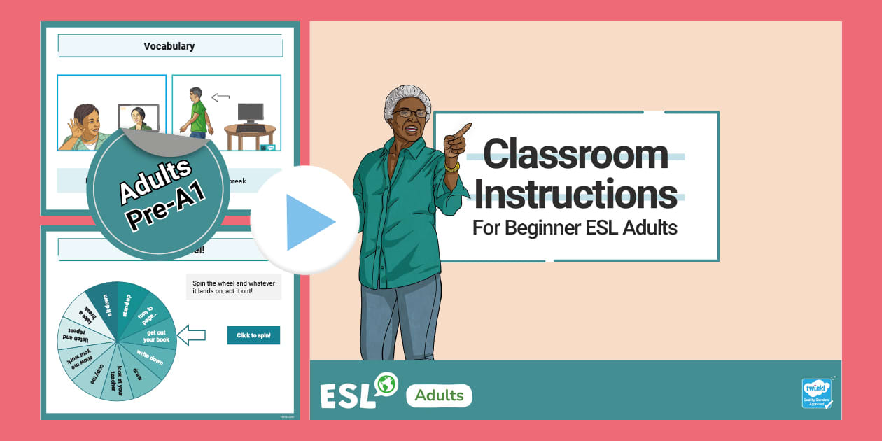 ESL Classroom Instructions PowerPoint [Adults, Pre-A1]