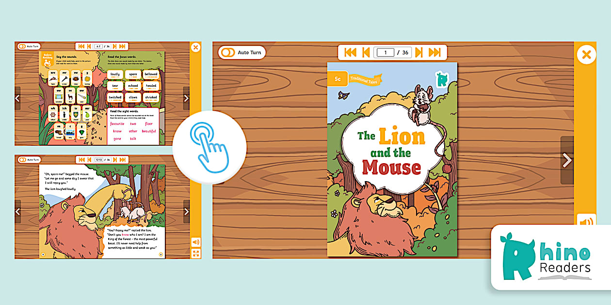 Level 5c Decodable Readers: The Lion and the Mouse - Twinkl
