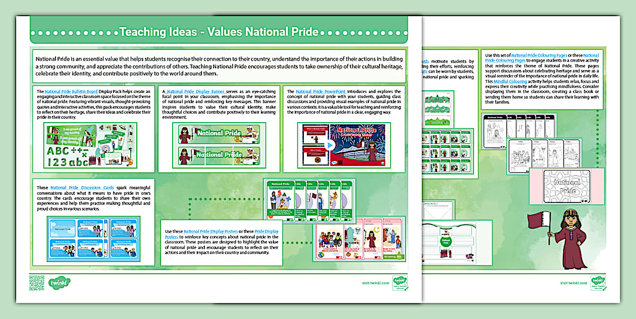 Teaching Ideas Values National Pride Teacher Made