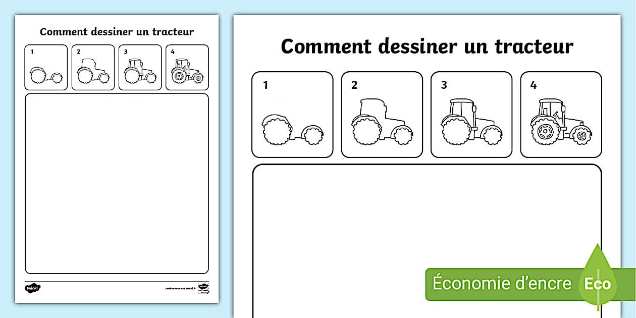 Comment Dessiner Un Tracteur Facile