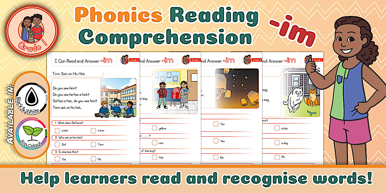 Grade 1 Phonics - Reading Comprehension - -im (CAPS Aligned)