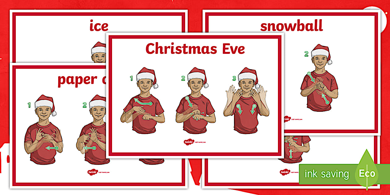 Bsl Christmas Display Posters Teacher Made Twinkl Bsl Christmas Display Posters Teacher Made Twinkl
