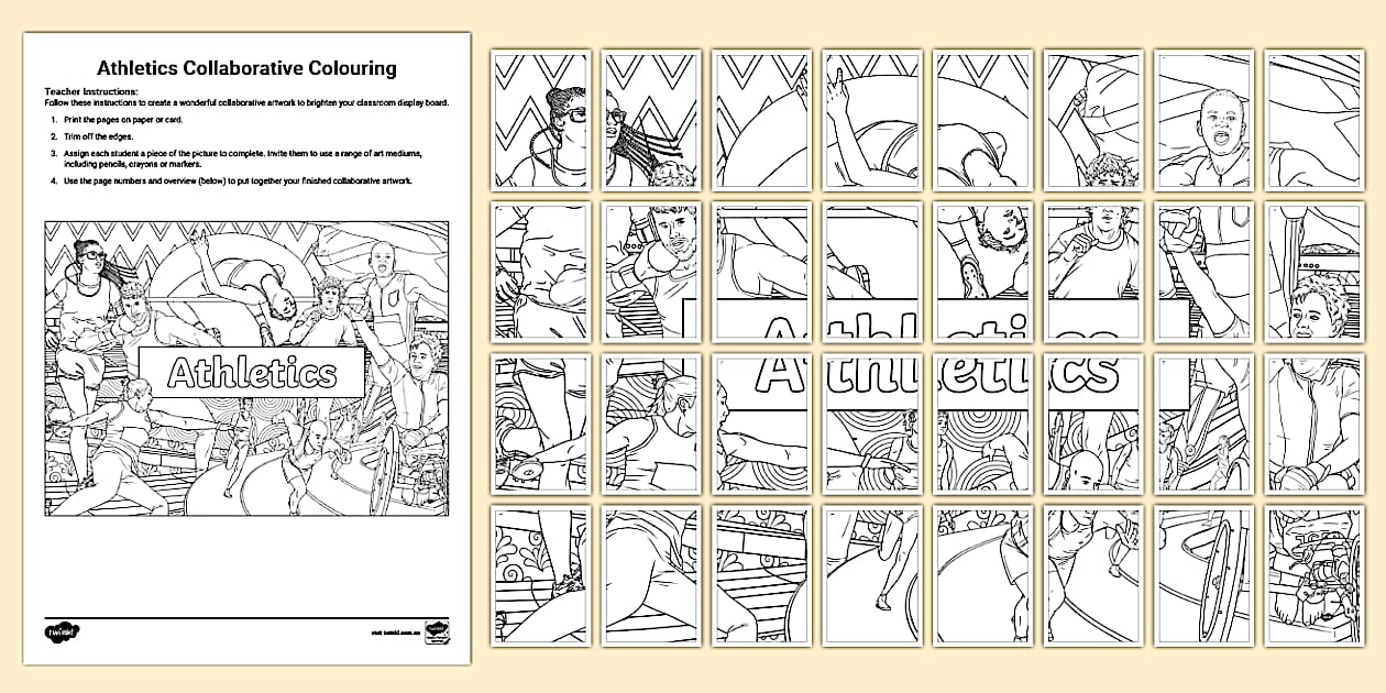 Athletics Collaborative Colouring